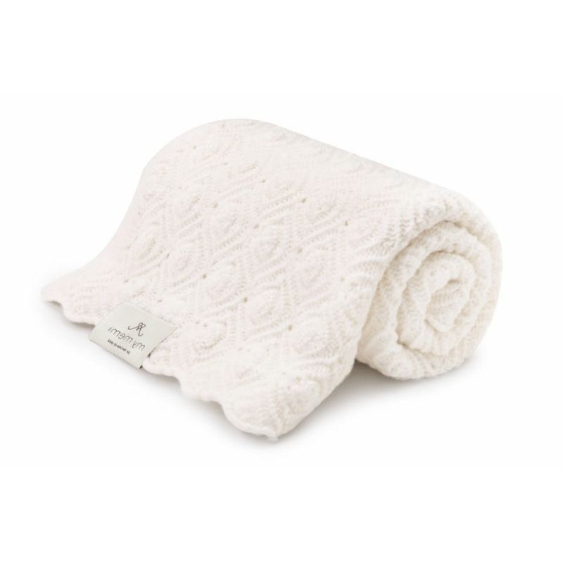 Kocyk Pearl cream merino ze 100% wełny - MY MEMI