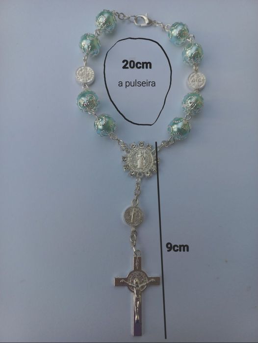 Terço para espelho de carro ou pulseira - Dezena - Rosário