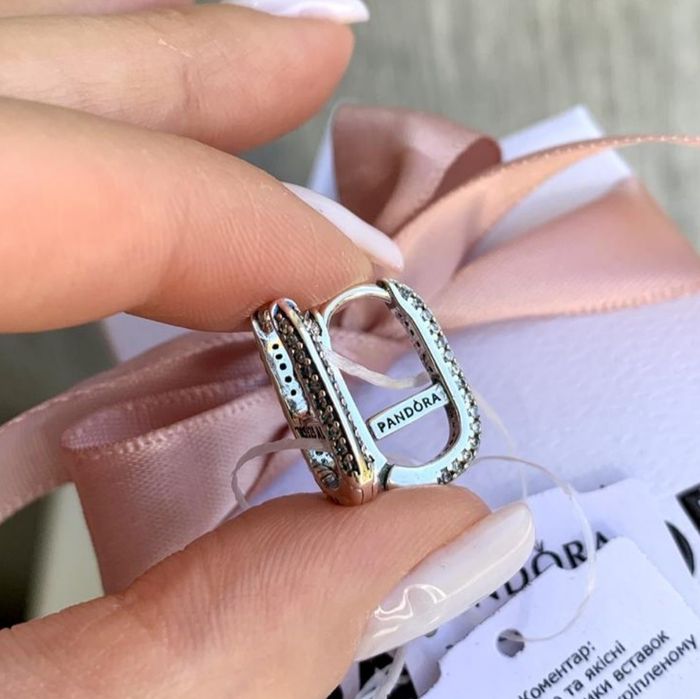 Сережки пандора оригінал Pandora нові срібні прикраси