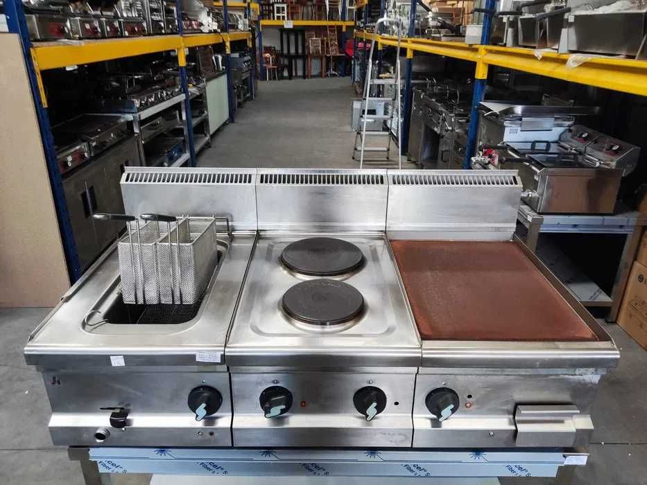 Linha de queima TRIFÁSICA- Fogão + Grelhador + Fritadeira