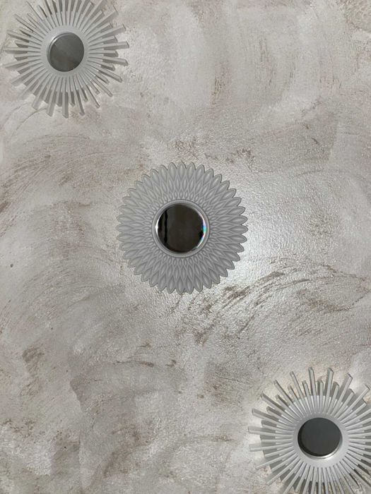 Dekoracja zestaw 3 luster w ramkach do domu na ścianę