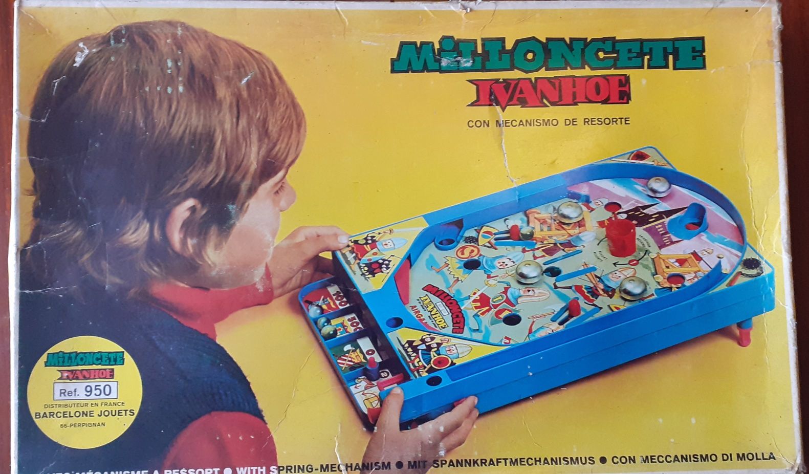 Jogo fliper espanhol antigo.
