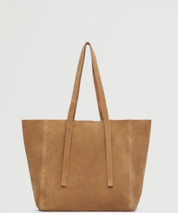 Сумка шопер замш mango