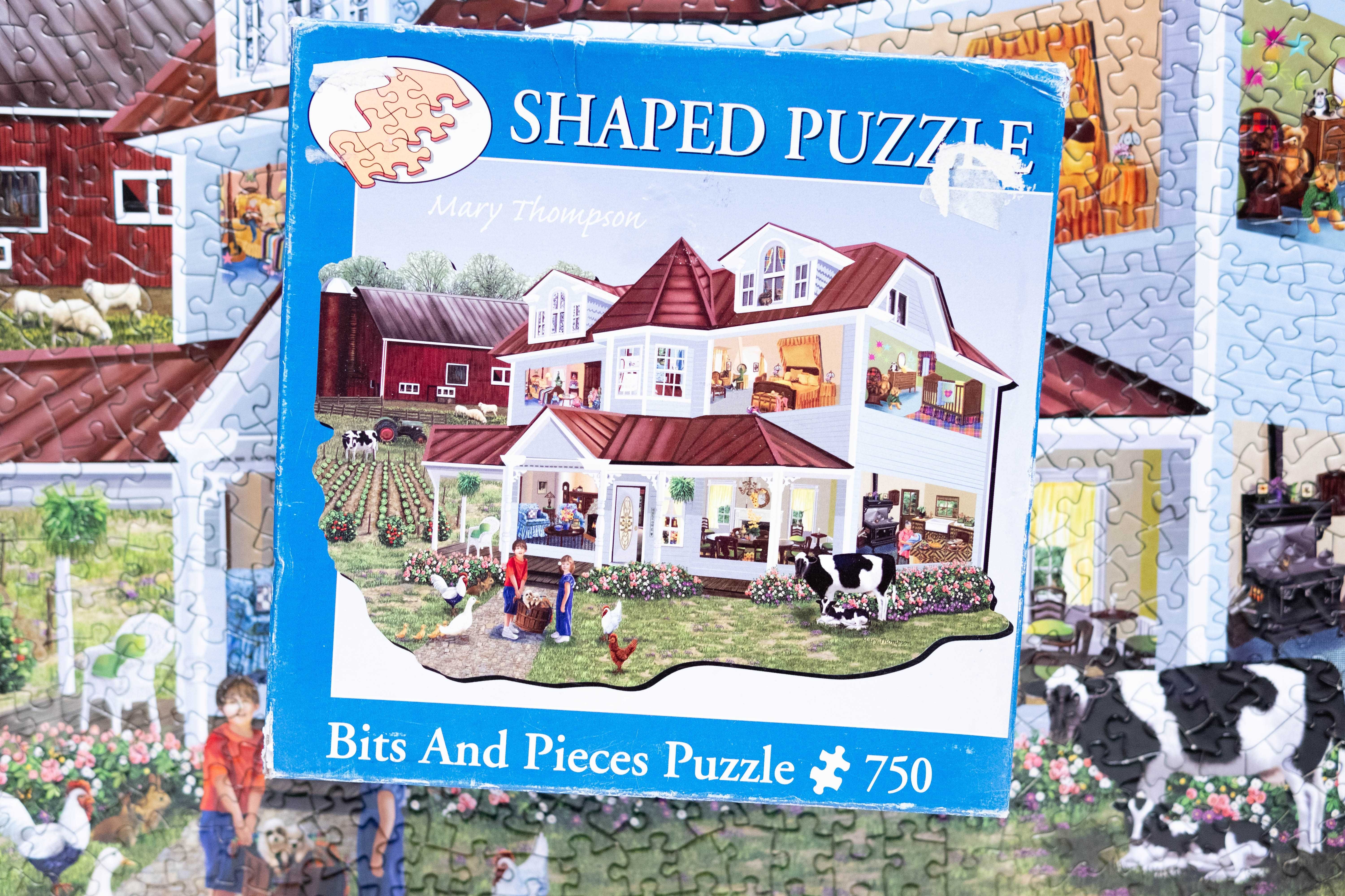 Puzzle konturowe Bits & Pieces Granny's Farm 750 el kompletne