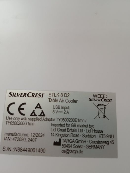 Настільний охолоджувач повітря