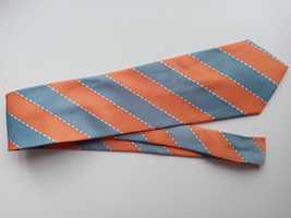 #35 Mario Vincento pomarańczowy krawat w paski