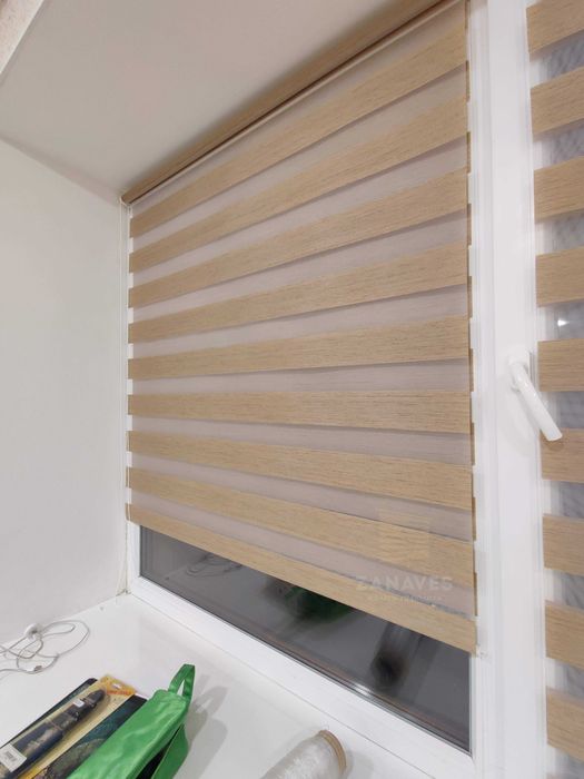 Жалюзі на вікна тканинні, Ролети день-ніч, Рулонні штори, Римські