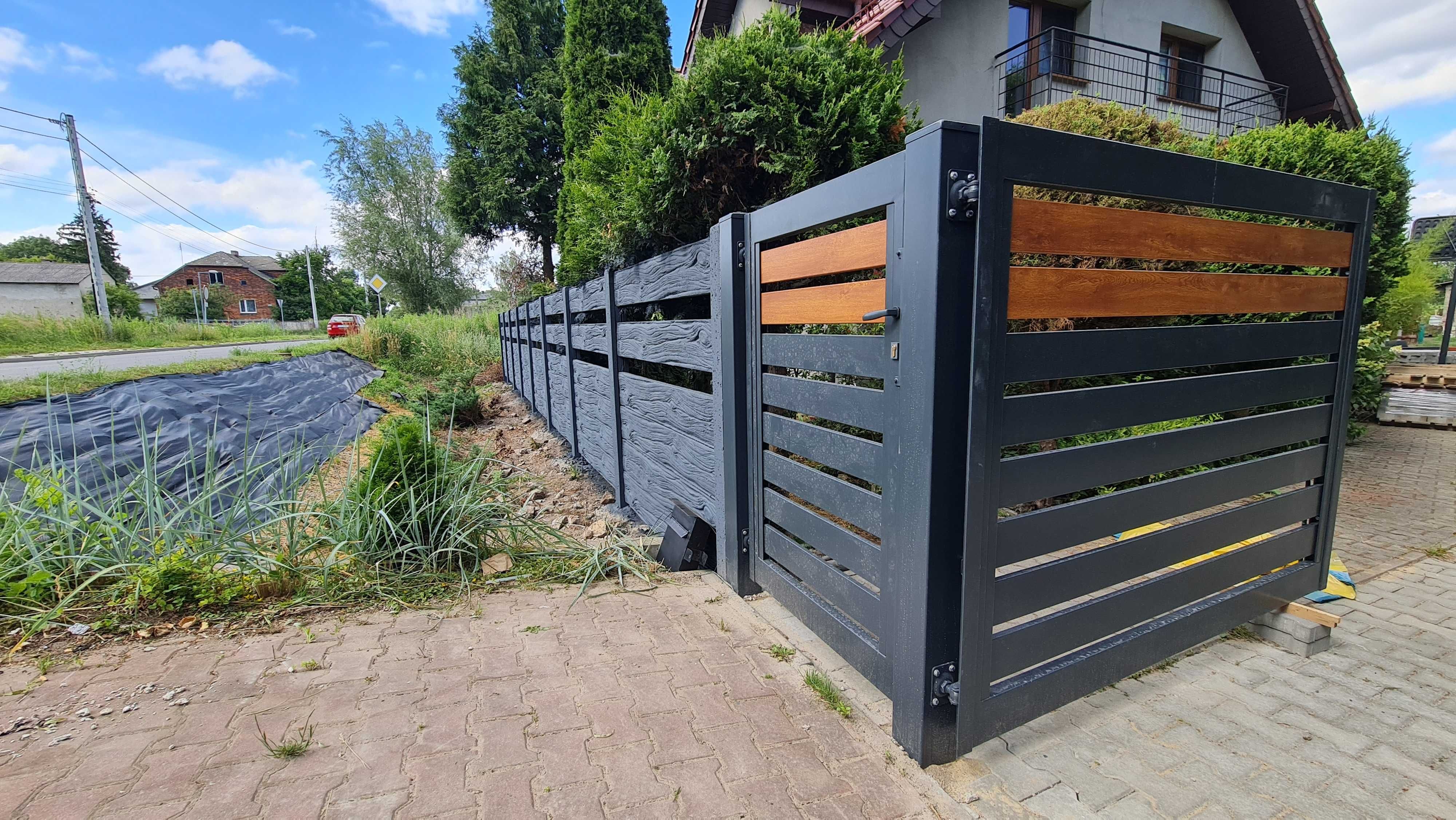 Bramy Dwuskrzydłowe Przesuwne Furtki Ogrodzenia BETONOWE z montażem