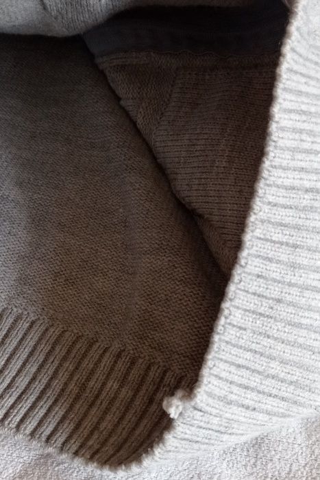 Вязаная кофта на молнии свитер джемпер серый мальчику, р. 152