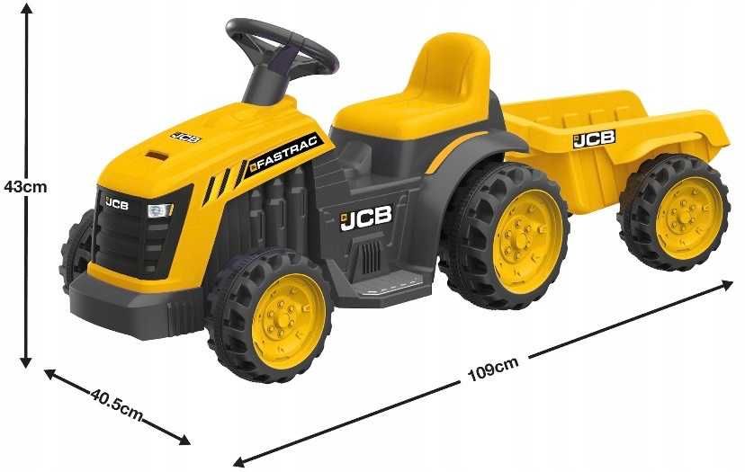 Traktor Auto Na Akumulator Jeździk Elektryczny Autko Przyczepka JCB