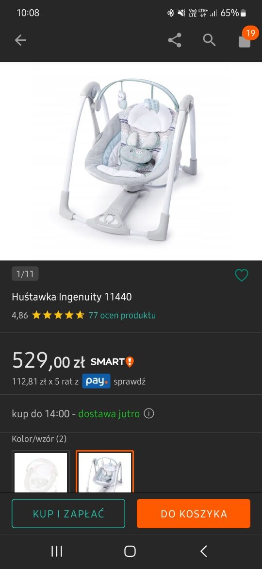 Ingenuity leżaczek bujak hybrydowy