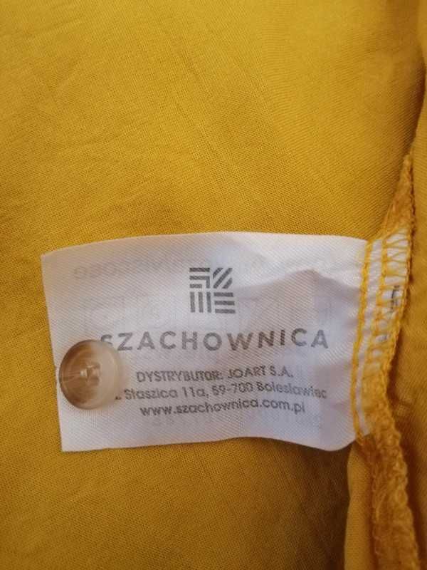 Żółta koszula z SZACHOWNICY