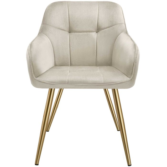 Krzesło do jadalni Marilyn kremowy/złoty OUTLET