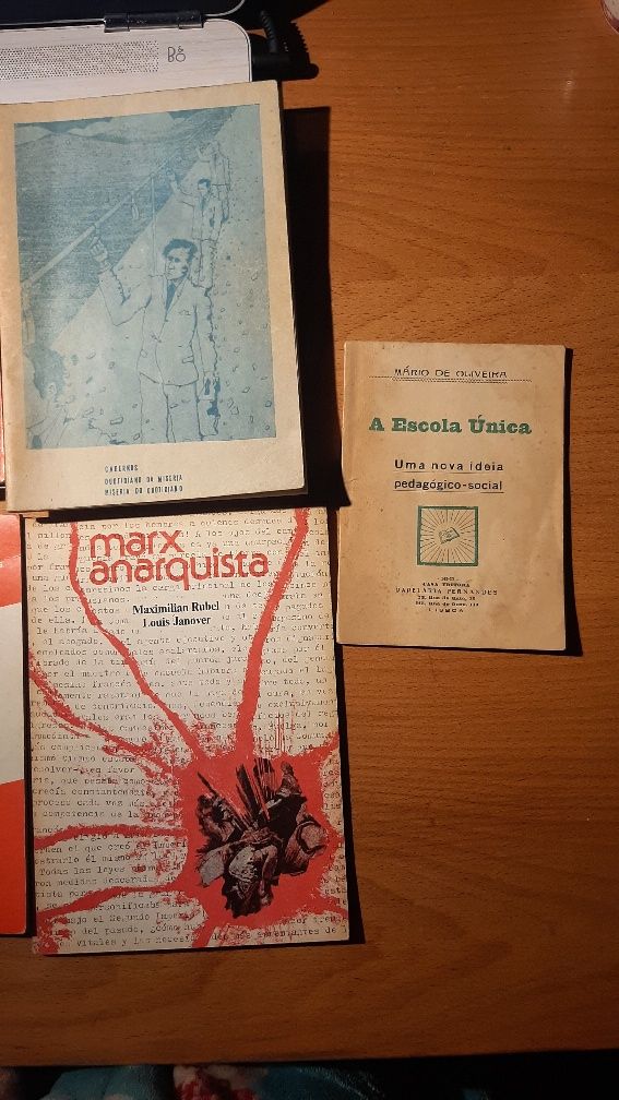 Livros/cadernos anarquismo