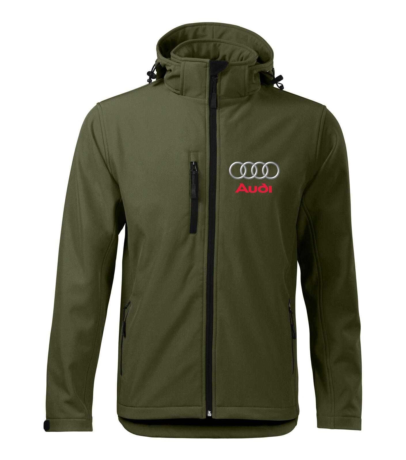 Softshell męski AUDI 95-09 Premium - kolor army - rozmiary S-2XL