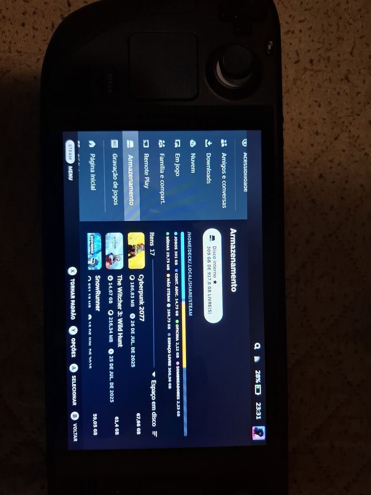 Steam deck lcd 1tb como nova