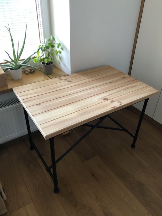 Ikea Kullaberg biurko stół, sosnowy blat 110x70 cm loft