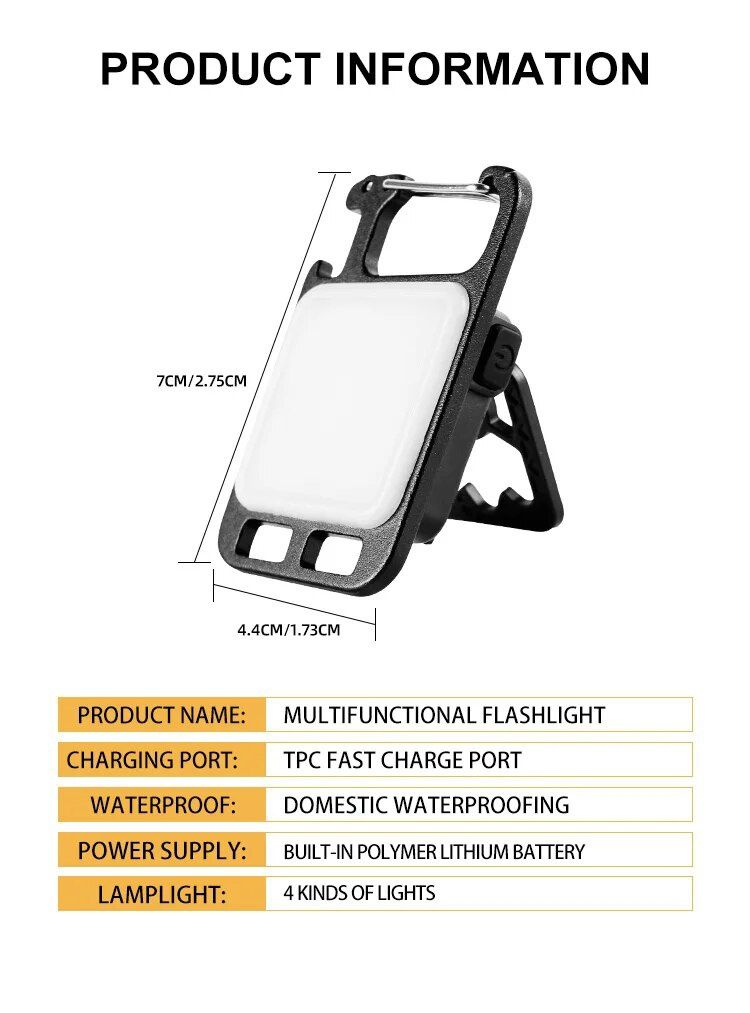 Latarka LED mini 3 kolory.