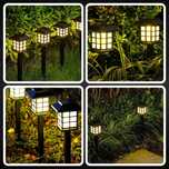 6x Lampa solarna LED ogrodowa z czujnikiem wbijana ozdobna Lampki