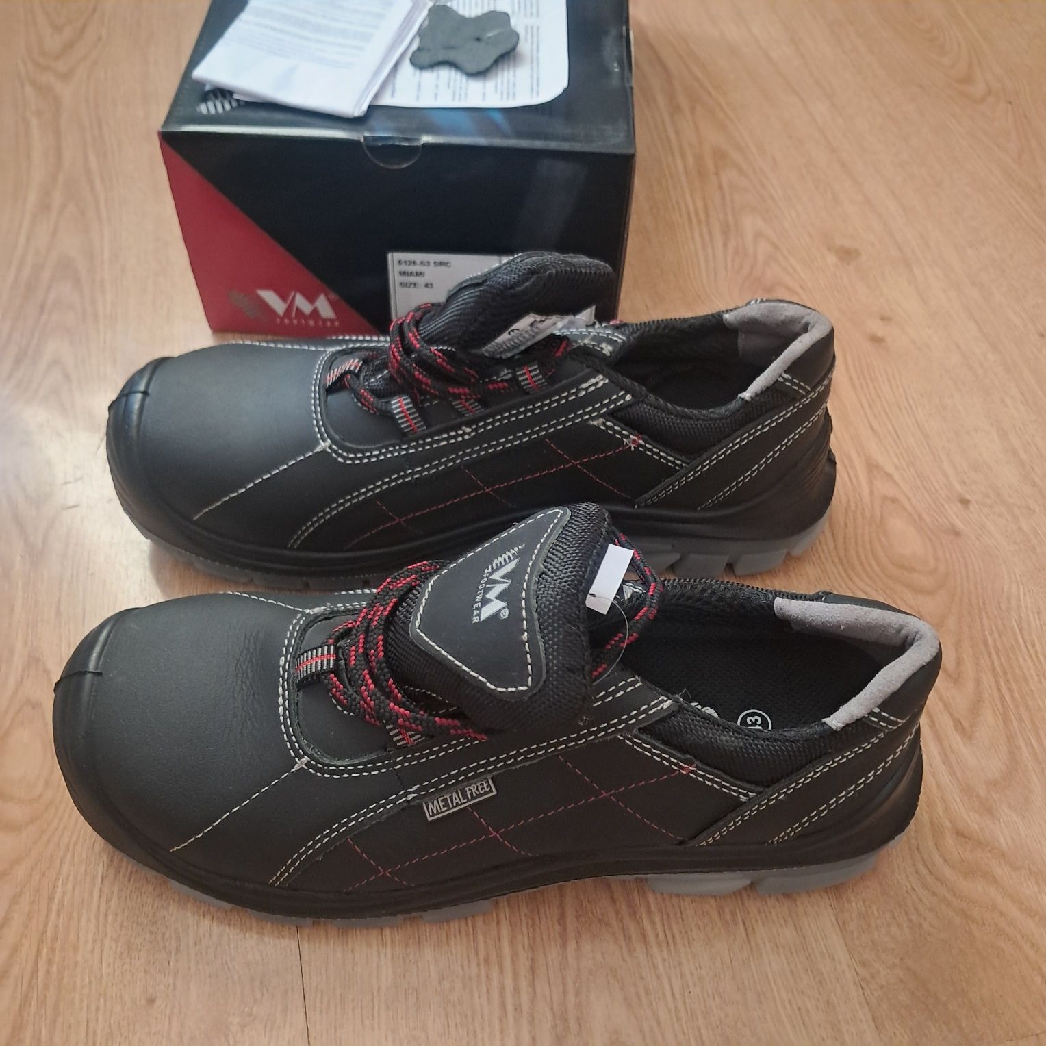 Nowe półbuty robocze z podnoskiem VM Footwear MIAMI model 5125-S3 r43