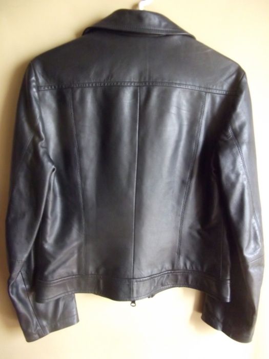 Blusão cabedal preto pele genuína NOVO / Black leather jacket - MANGO