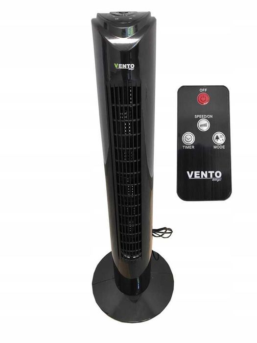 Wentylator Vento Kolumnowy 79 cm 40W z Pilotem Czarny