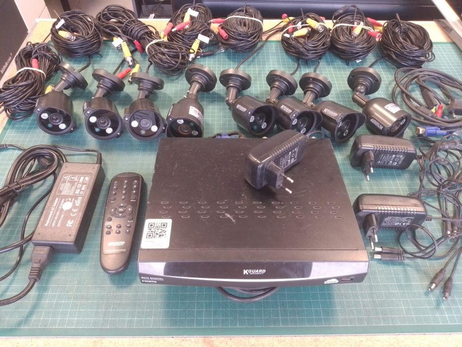 Kit Kguard 8 Camaras Vigilância gravação CCTV com gravação 8 canais