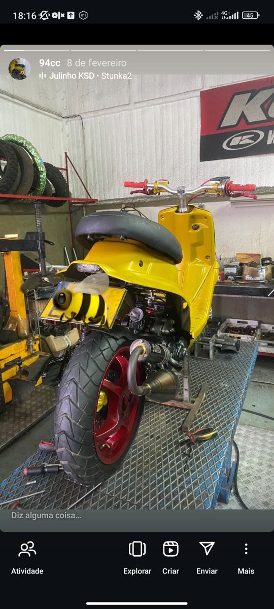 Bws com motor de aerox polini big evo 94cc