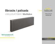 Obrzeże, wysoka palisada 100cm - SEMMELROCK Livello SLIM 100x30x8cm