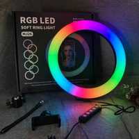 Кольцевая led лампа rgb mj26 светодиодное кольцо для  студийный свет