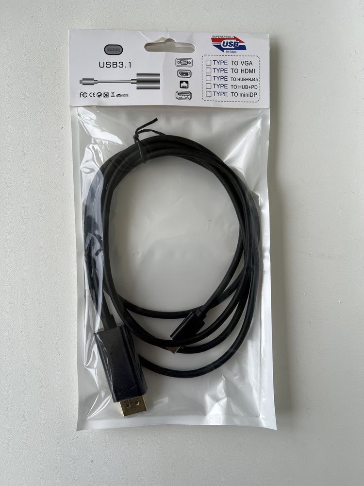 Кабель DisplayPort to USB Type-c (Thunderbolt)