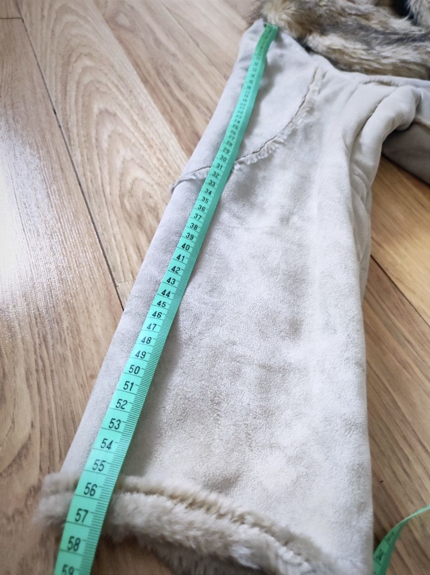 Płaszczyk futerko sztuczne, bardzo ciepłe, XL, 42