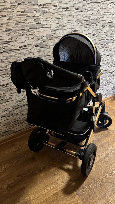 Коляска 3в1 трансформер Ninos Freelander Black + автокрісло