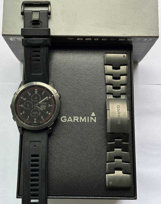 Смарт-годинник Garmin fenix 7X Sapphire Solar титановий, 51 мм