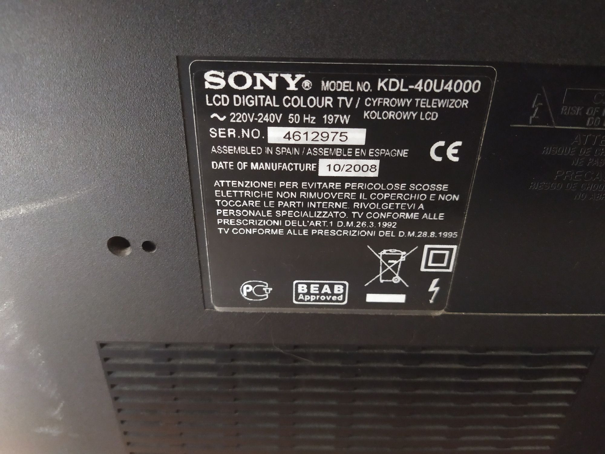 Telewizor tv Sony brawia 40cali sprawny