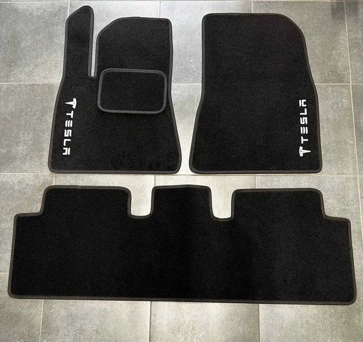 Ворсові коврики для Тесли\ Model X\ Y\ S\  Model 3\ поліки\ текстиль
