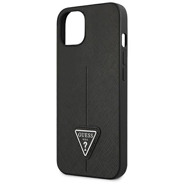 Etui Guess Saffiano Triangle do iPhone 14 Plus / 15 Plus 6.7" - Czarny