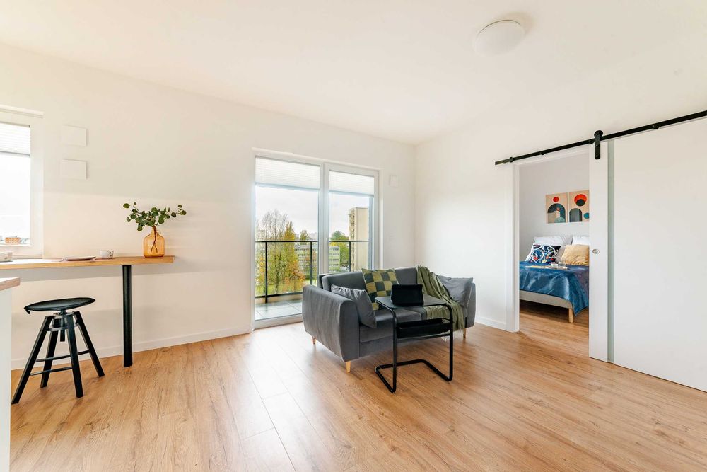 Nowe 2 pok. M z balkonem, garażem i parkiem za rogiem | Tymienieckiego