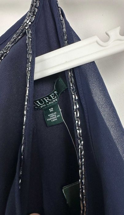 Sukienka damska Ralph Lauren nowa granatowa Midi r. L