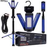KRAFT&DELE Lampa Budowlana Halogen Stojak Zmienna 4000 Amh USB KD1267