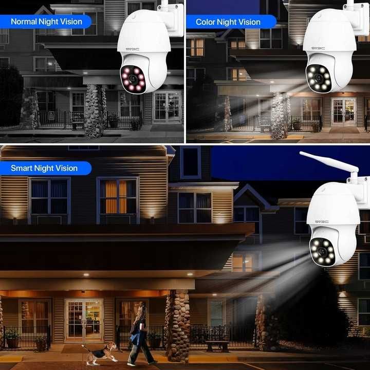 SV3C Kamera monitoringowa zewnętrzna Wi-Fi, 5 MP PTZ kamera WiFi KA2