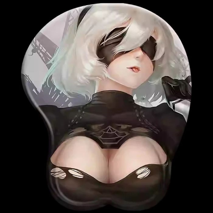 Килимок для мишки з подушкою під зап'ястя, з грудьми, аніме коврики