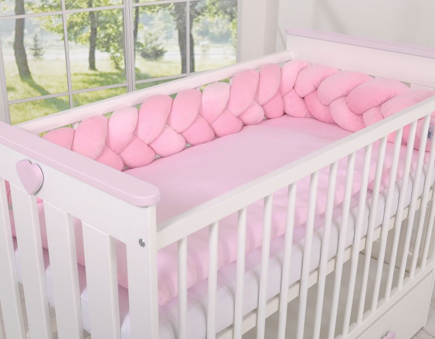 Trança, capa de edredom, fronha, veu, dossel - conjunto de berço bebe