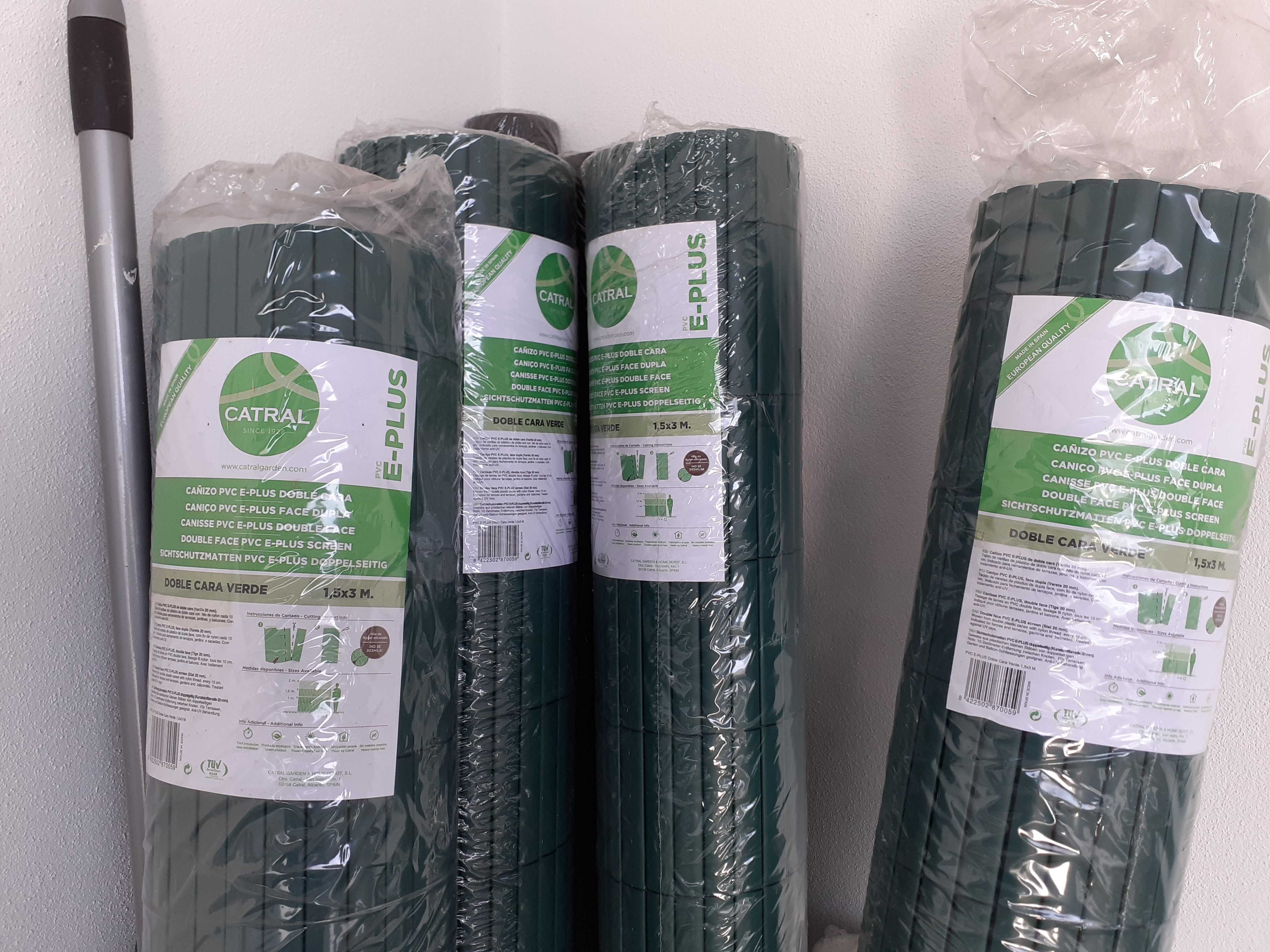 Caniço de Ocultação 1,5 por 3 metros em PVC Verde