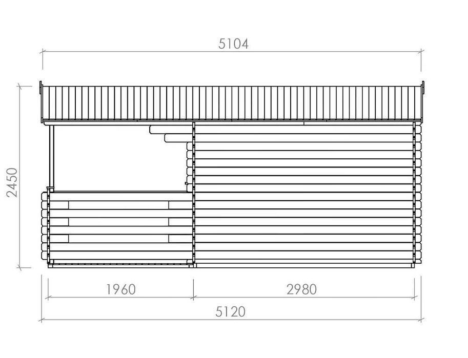 Domek ogrodowy drewniany Agawa 391 x 512 z tarasem 50% rabatu montaż