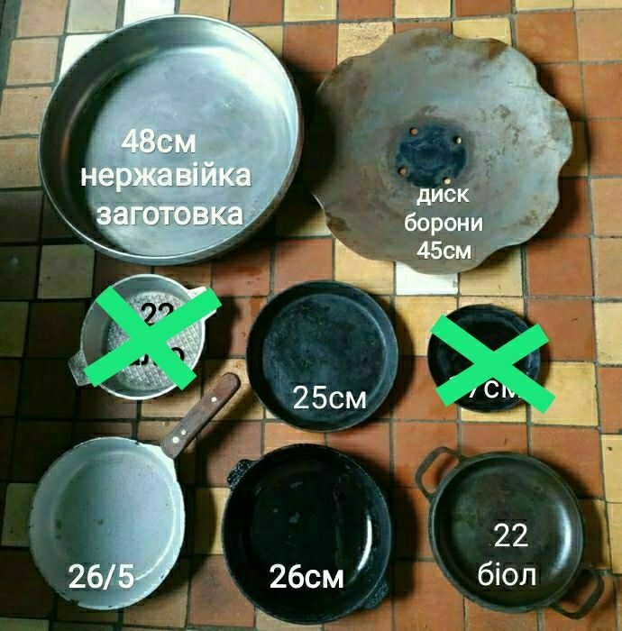 Чайник форми сковорідки казани посуд деко жаровня казан пательня чавун