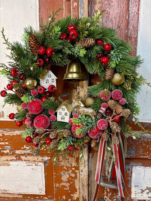 Wianek świąteczny na drzwi Wieniec BOŻONARODZENIOWY
