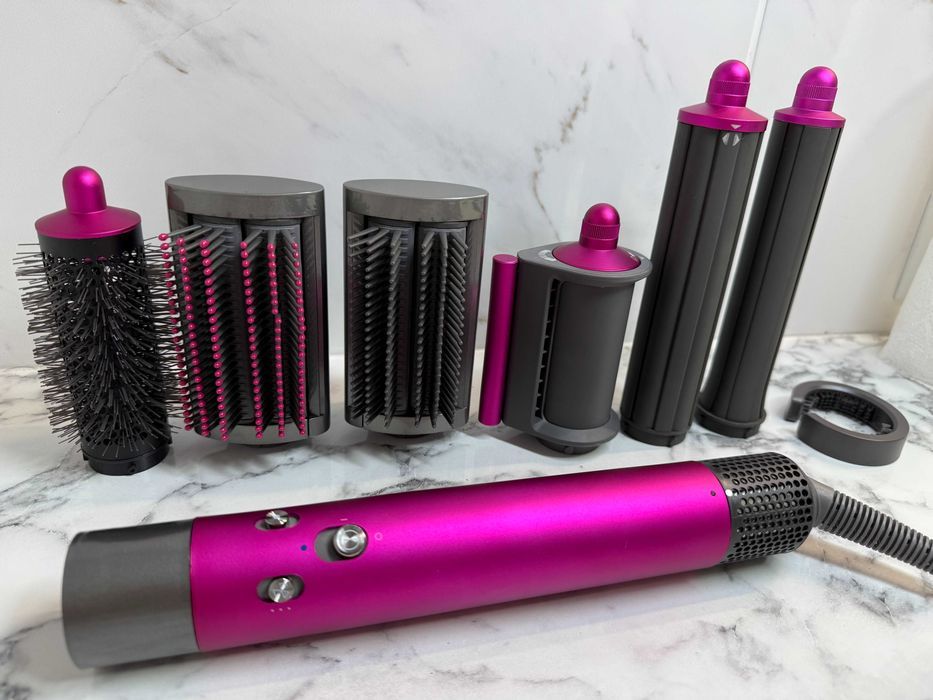 Професійний стайлер без лого Dyson Fuchsia/Nickel – 6 насадок
