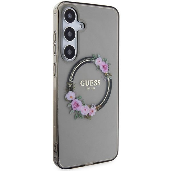 Etui Guess IML Flowers Wreath MagSafe dla Samsung Galaxy S24+ S926