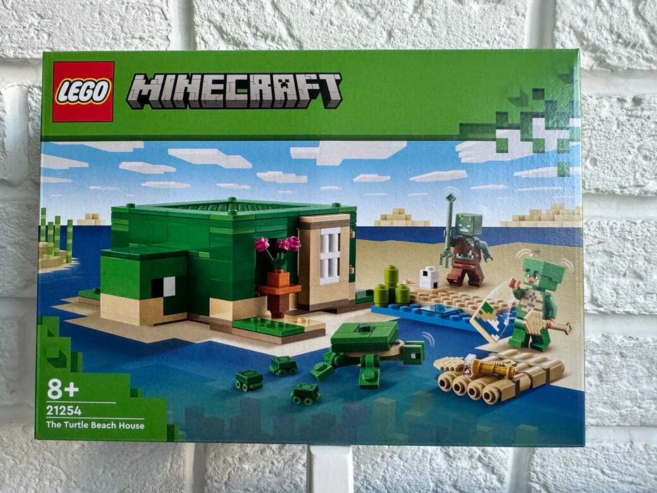 Набор Lego Minecraft 21254. Пляжний будиночок у формі черепахи.